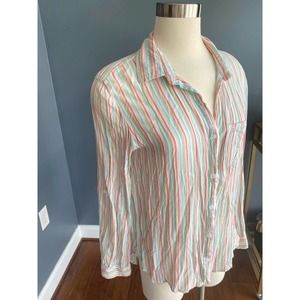 Pastel striped button-down shirt